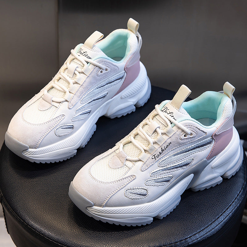 Women's Film Bottom Authentic Clunky Spring Platform Sneakers