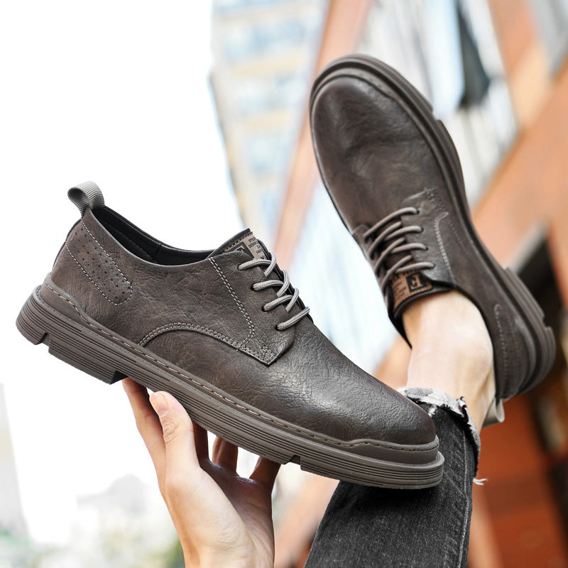 Men's Korean Style Versatile Black Spring Outdoor Casual Shoes
