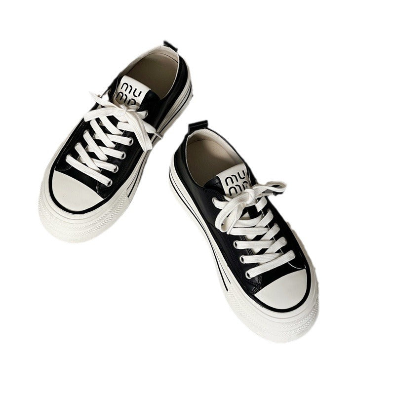 Women's Heightened Single Layer Breathable Low-cut Thick-soled Spring Fashion Women's Casual Shoes