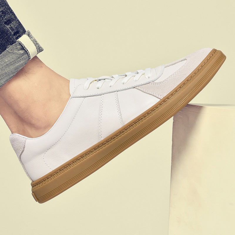 Men's First Layer Cowhide White Beef Tendon Outsole Soft Bottom Men's Board Shoes