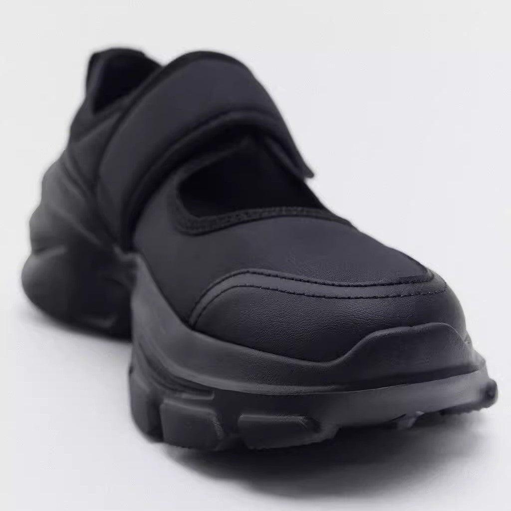 Women's Black Platform Mary Jane Fashion Ballet Loafers