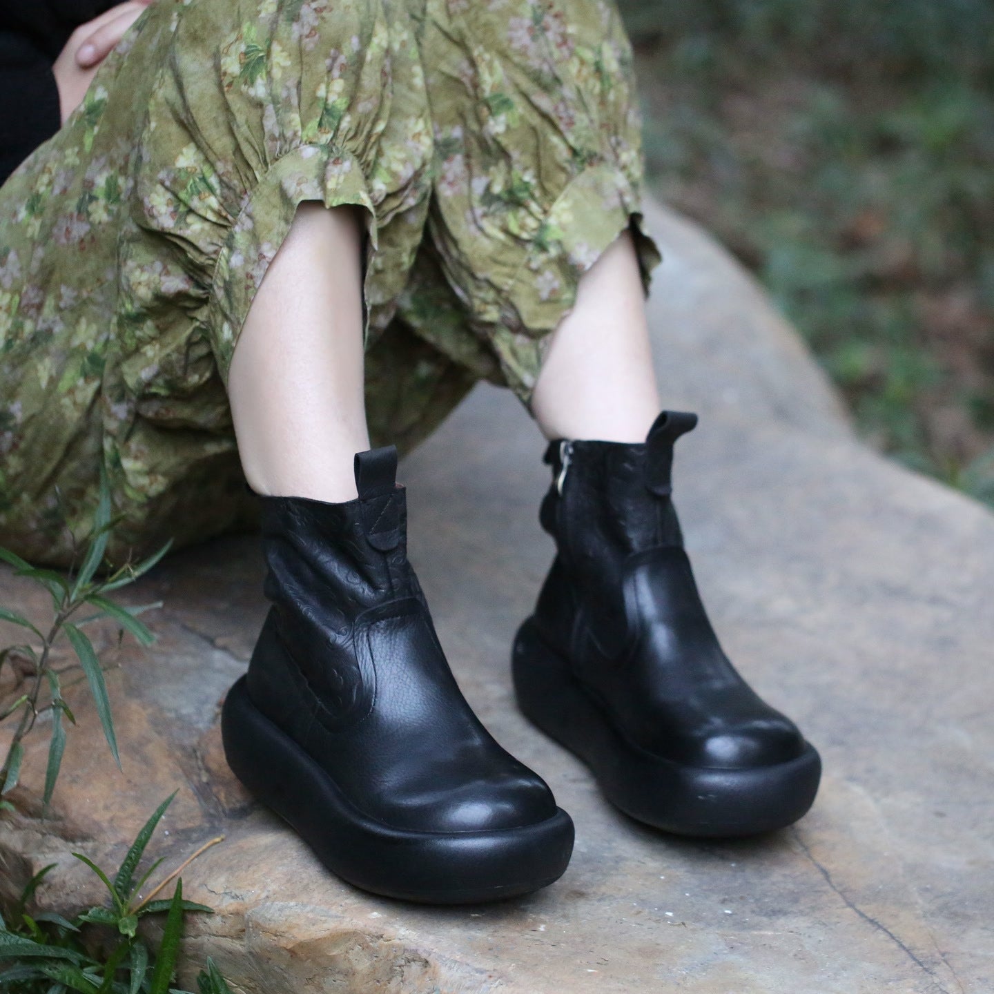 Top Layer Cowhide Light Bread Bottom Boots