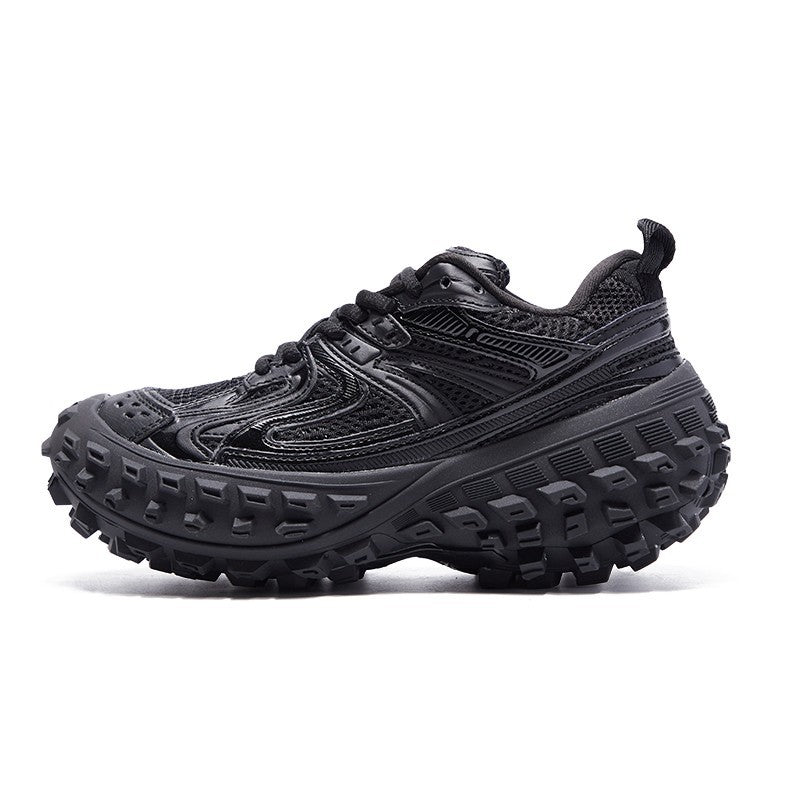 Women's & Men's Paris Dad Platform Height Increasing Distressed Sneakers