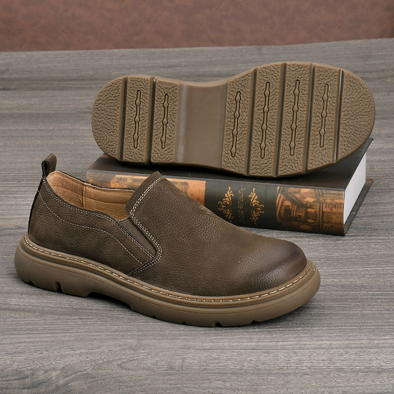 Men's Cowhide Slip-on Summer Daily Commuting Easy Men's Shoes