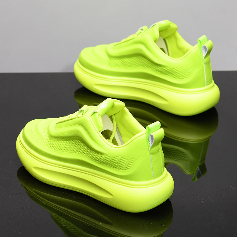 Men's & Women's Mcqueen White Platform Couple Hight Increasing Board Men's Casual Shoes