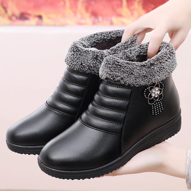 Size Keep Warm Comfortable Veet Flat Women's Shoes