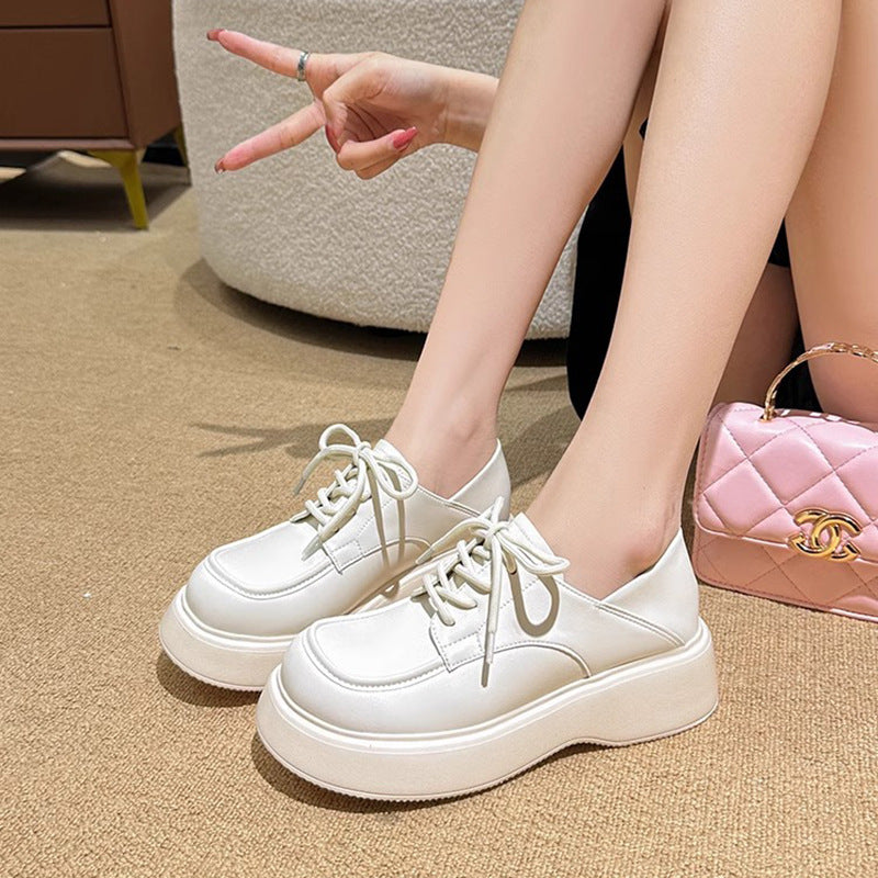 Women's Platform Slip-on British Style Height Increasing Insole Women's Casual Shoes