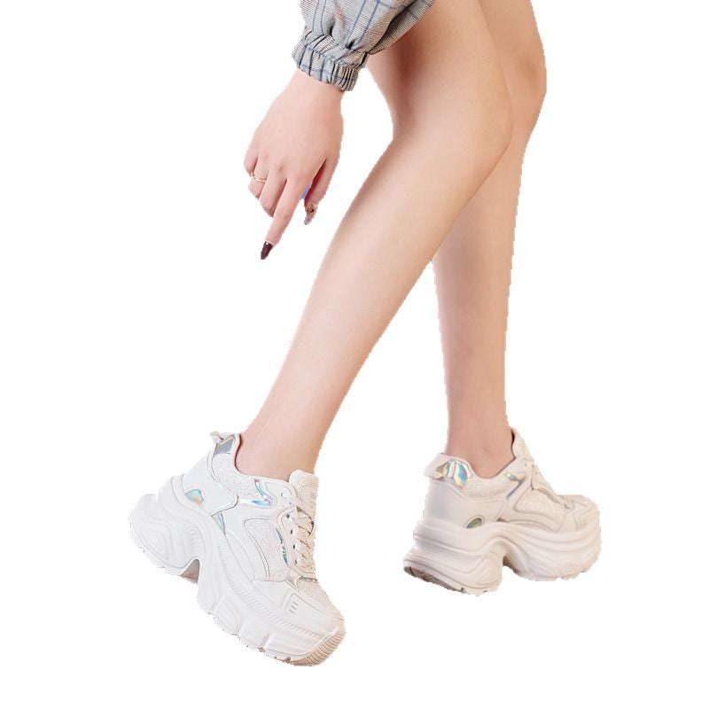 Women's Small Thick Bottom Height Increasing Insole Casual Shoes