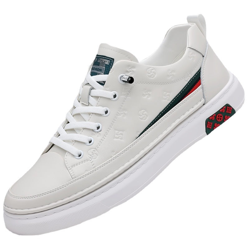 Men's Summer Increased White Soft Bottom Surface Sneakers