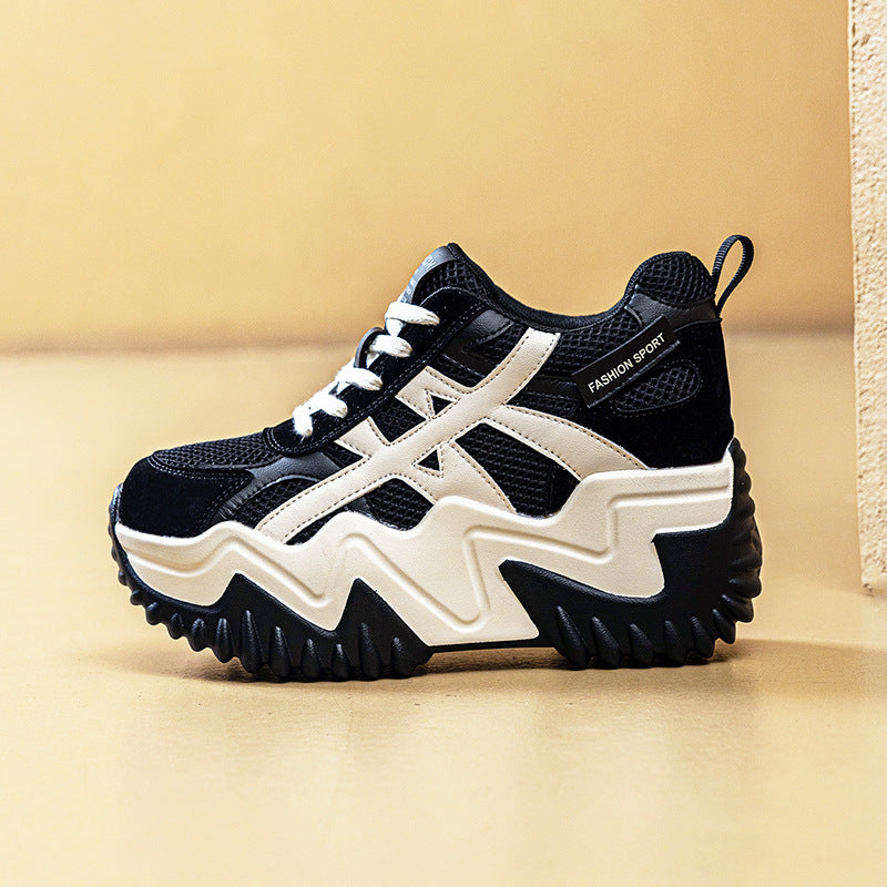 Women's Platform White Height Increasing Small Pumps Women's Casual Shoes