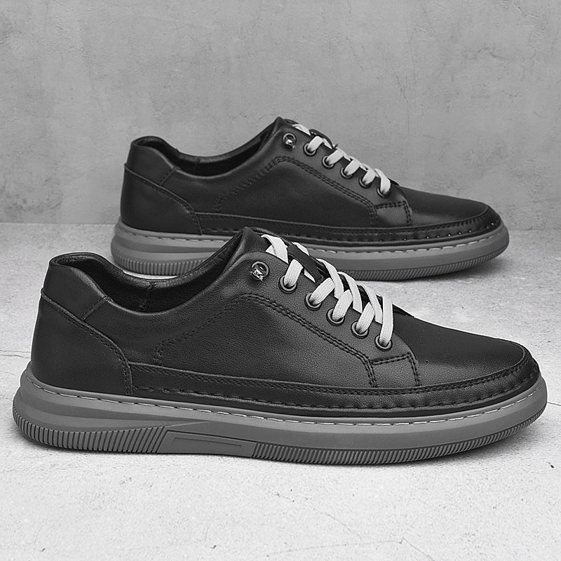 Glamorous Men's White Flat Fashionable Green Casual Shoes