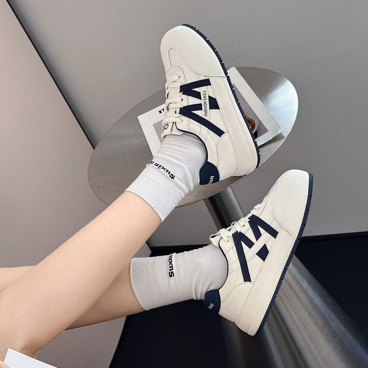 Women's Platform Genuine Fashionable White Autumn Lightweight Women's Casual Shoes