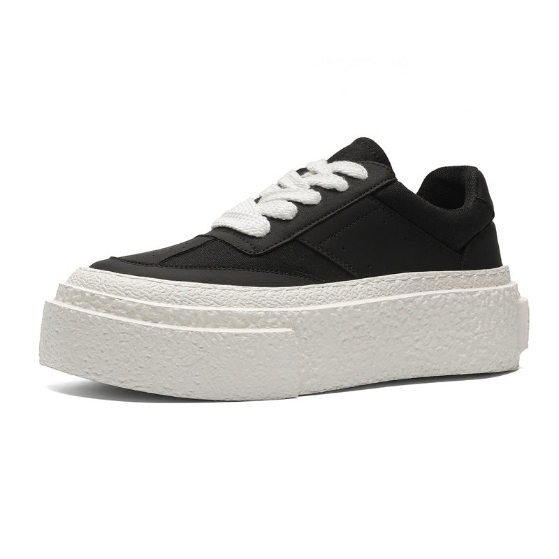 Men's High-grade Design Sense Niche Platform Heightened Men's Casual Leather Shoes