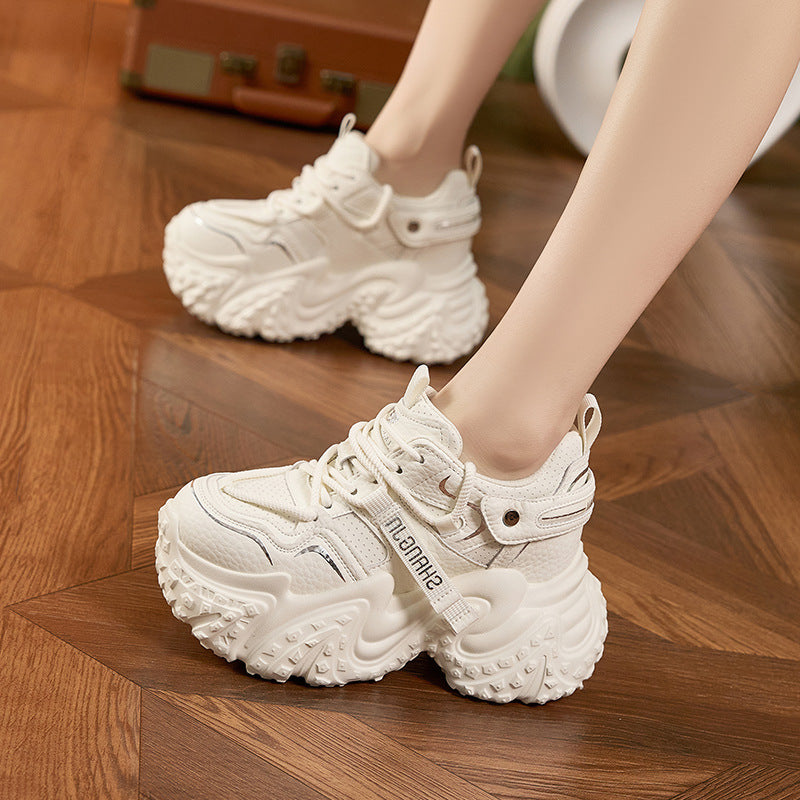 Women's Increasing Insole Dad Spring Breathable Fashion Muffin Women's Sports Shoes