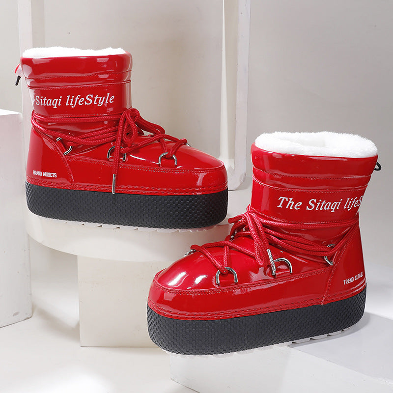 Feeling Satay Ski Warm Easy To Care Snow Boots