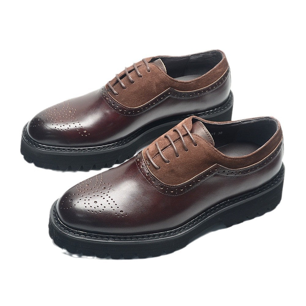 Men's Elegant Top Layer Cowhide Oxford Soft Men's Casual Leather Shoes