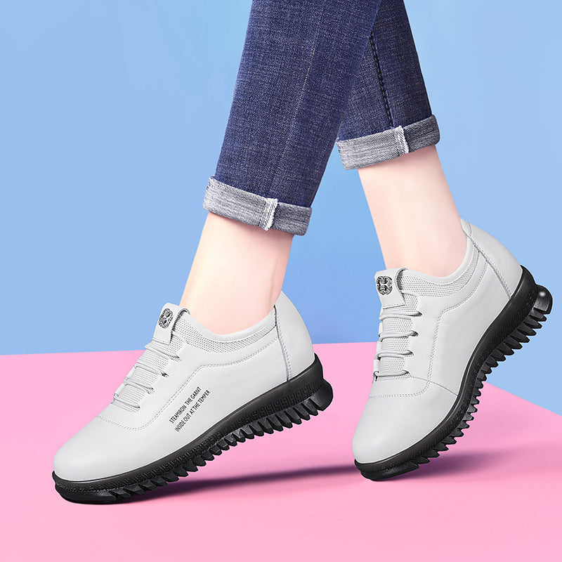 Women's Soft Bottom Platform White Spring Fitness Women's Shoes