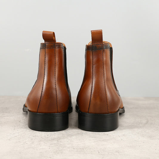 Men's British Vintage Upscale Handmade Chelsea Business Boots