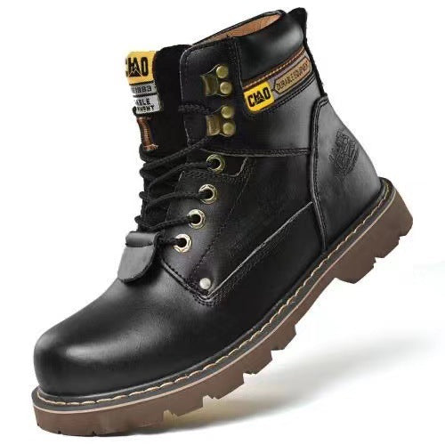 Men's Classic Steel Toe Cowhide Winter Old Boots
