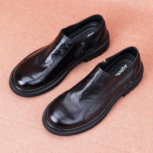 Men's Top Layer Cowhide British Tide Genuine Business Men's Casual Leather Shoes