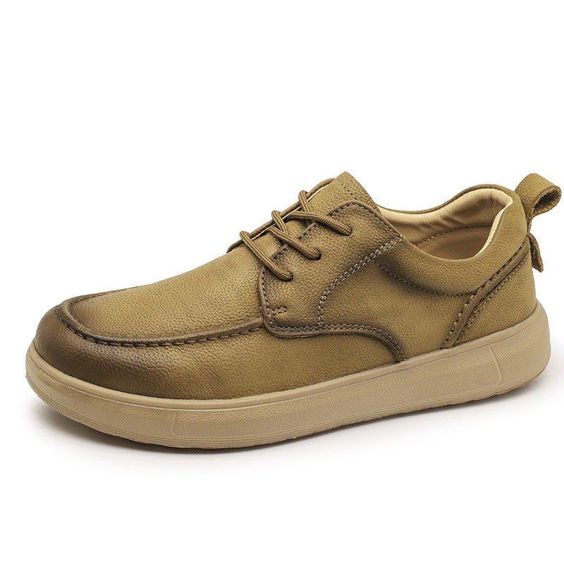 Men's Live Broadcast First Layer Cowhide Lazy Men's Casual Shoes