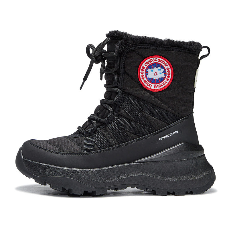Women's Fleece-lined Thick Waterproof Bottom Increased Northeast Boots