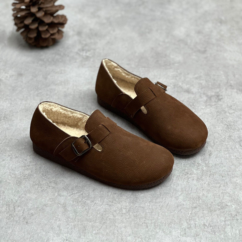 Women's Mori Style Artistic Genuine Retro Round Toe Soft Versatile Women's Casual Shoes