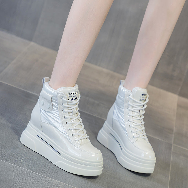Women's High Fashion Fleece-lined Platform Small Size Boots