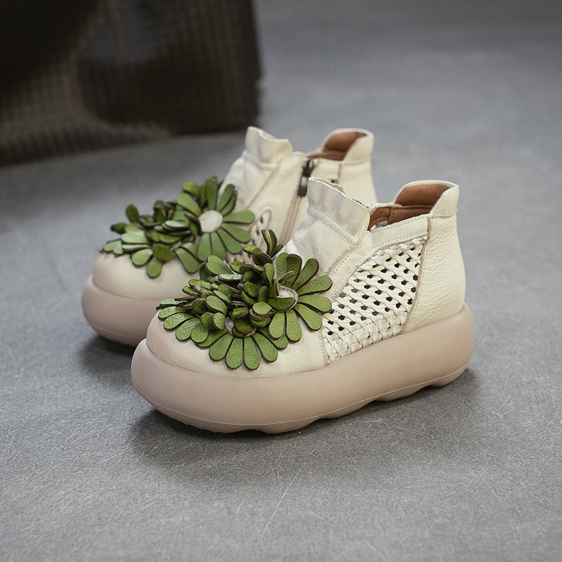 Women's Wen Art Style Flower Leisure First Platform Sandals