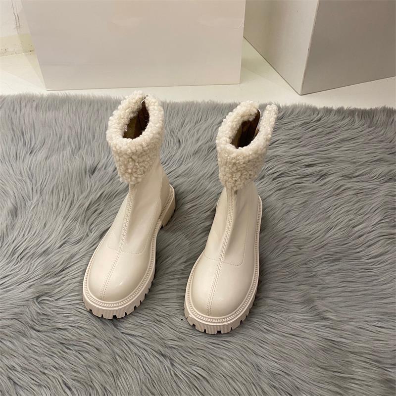 Women's Style Long Rider Fleece-lined Fluffy Winter Boots