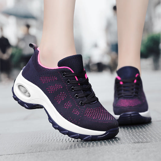 Women's Flying Woven Air Cushion Plus Size Fashion Sneakers