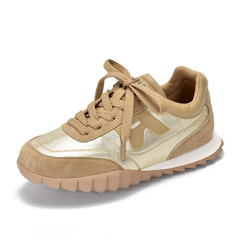 Women's Of Genuine Versatile Flat Four Pumps Casual Shoes