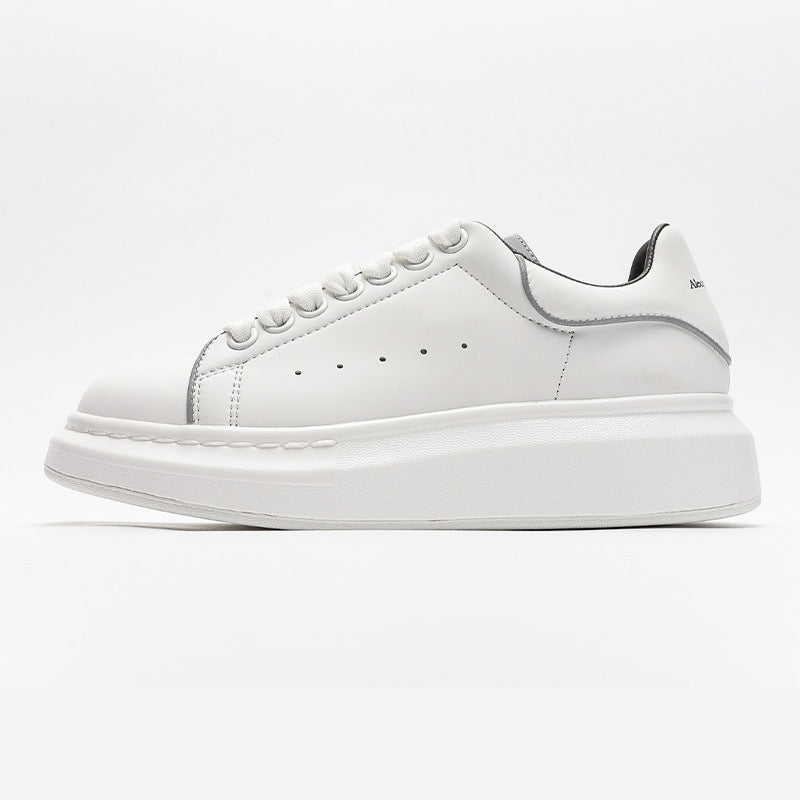 Women's & Men's High-grade Mcqueen White Platform Invisible Elevated Muffin Women's Board Shoes