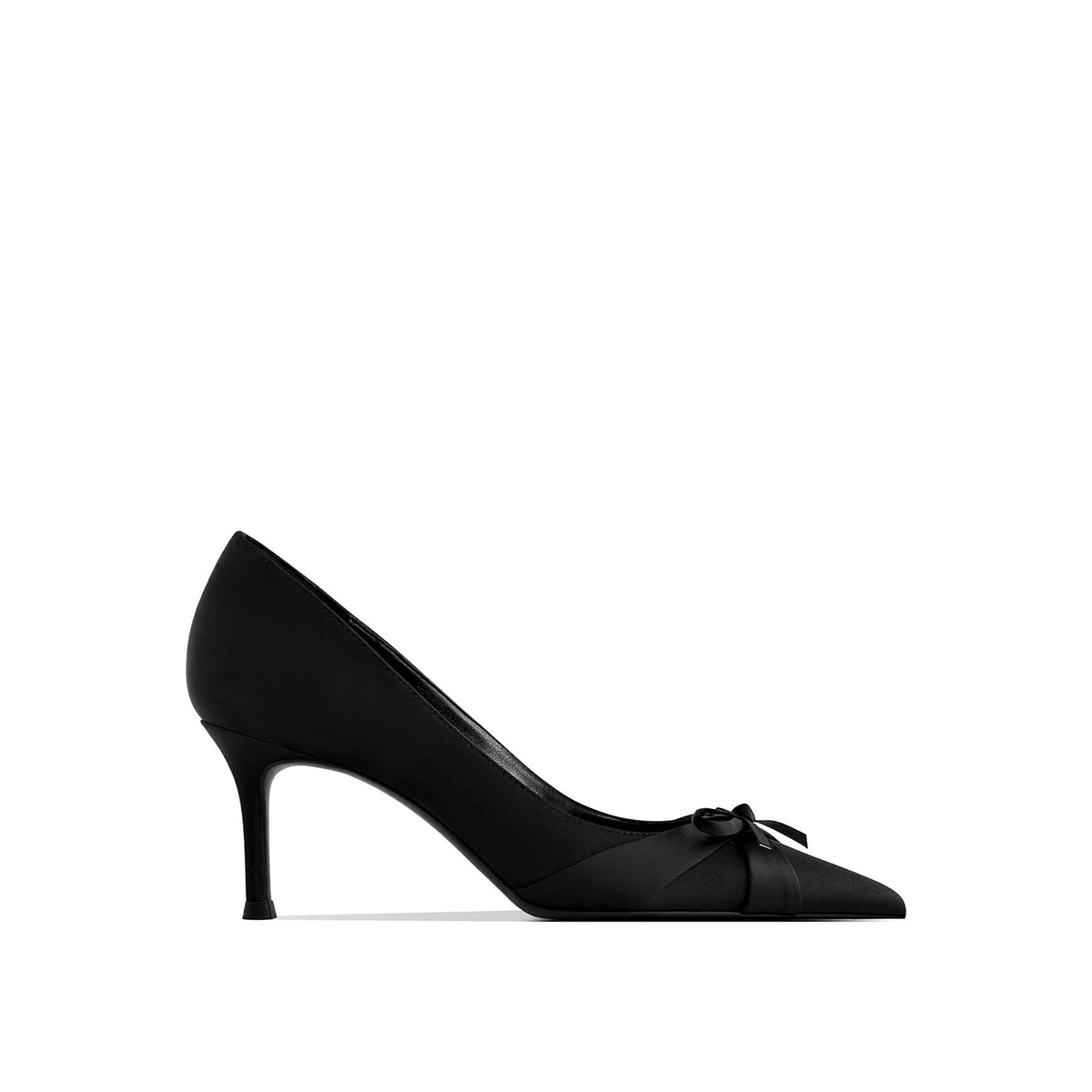 Women's Beautiful Satin High Stilettos Bow Temperament Banquet Pointed Women's Fashion Shoes
