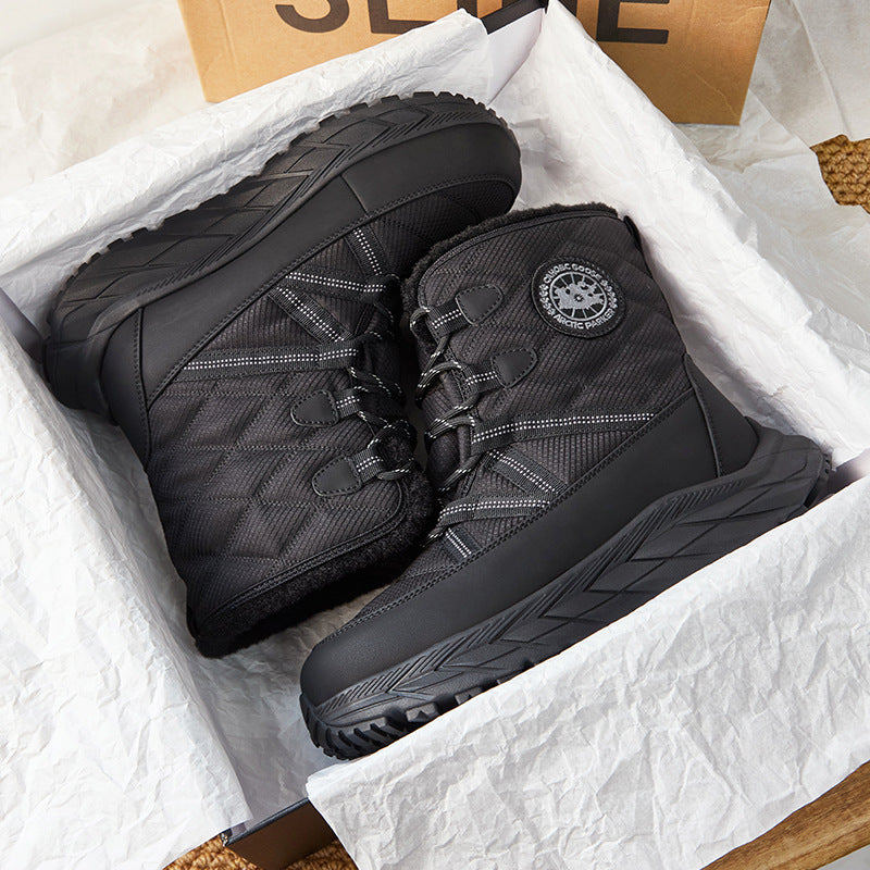 Women's Fleece-lined Thick Waterproof Bottom Increased Northeast Boots