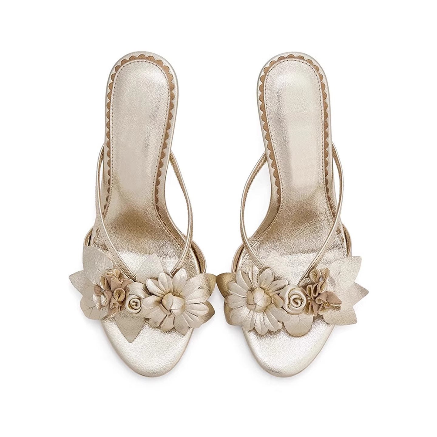 Women's Hair Flower Summer Genuine Open Toe Sexy French Style With Sandals