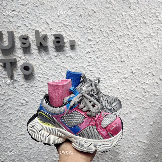 Children's Trendy Stapler Dad Lightweight Boys Distressed Children's Sports Shoes