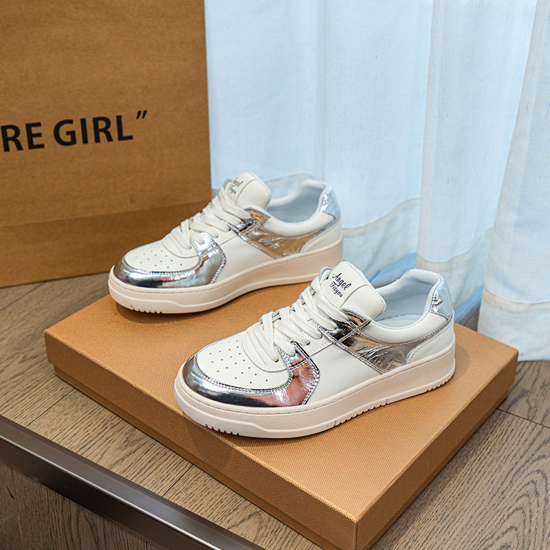 Women's Xi Western Style Platform White Spring Genuine Casual Shoes