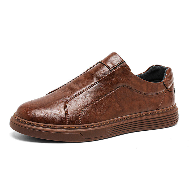 Men's Genuine Soft Bottom Slip-on Breathable Plus Men's Casual Shoes