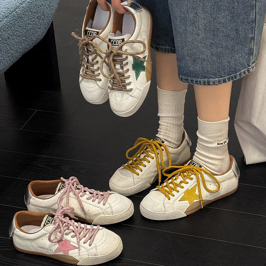Women's Retro White Spring Korean High Quality German Sneakers