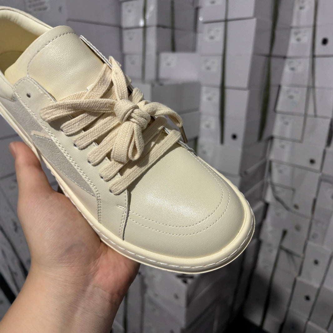 Men's Summer Breathable Elevator Wild Minority Design White Sports German Men's Board Shoes