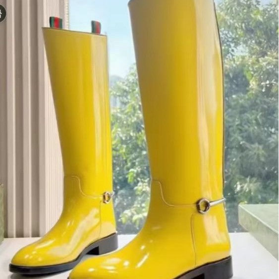 Women's Riding Handmade Model Style Flat Long Women's Leather Boots