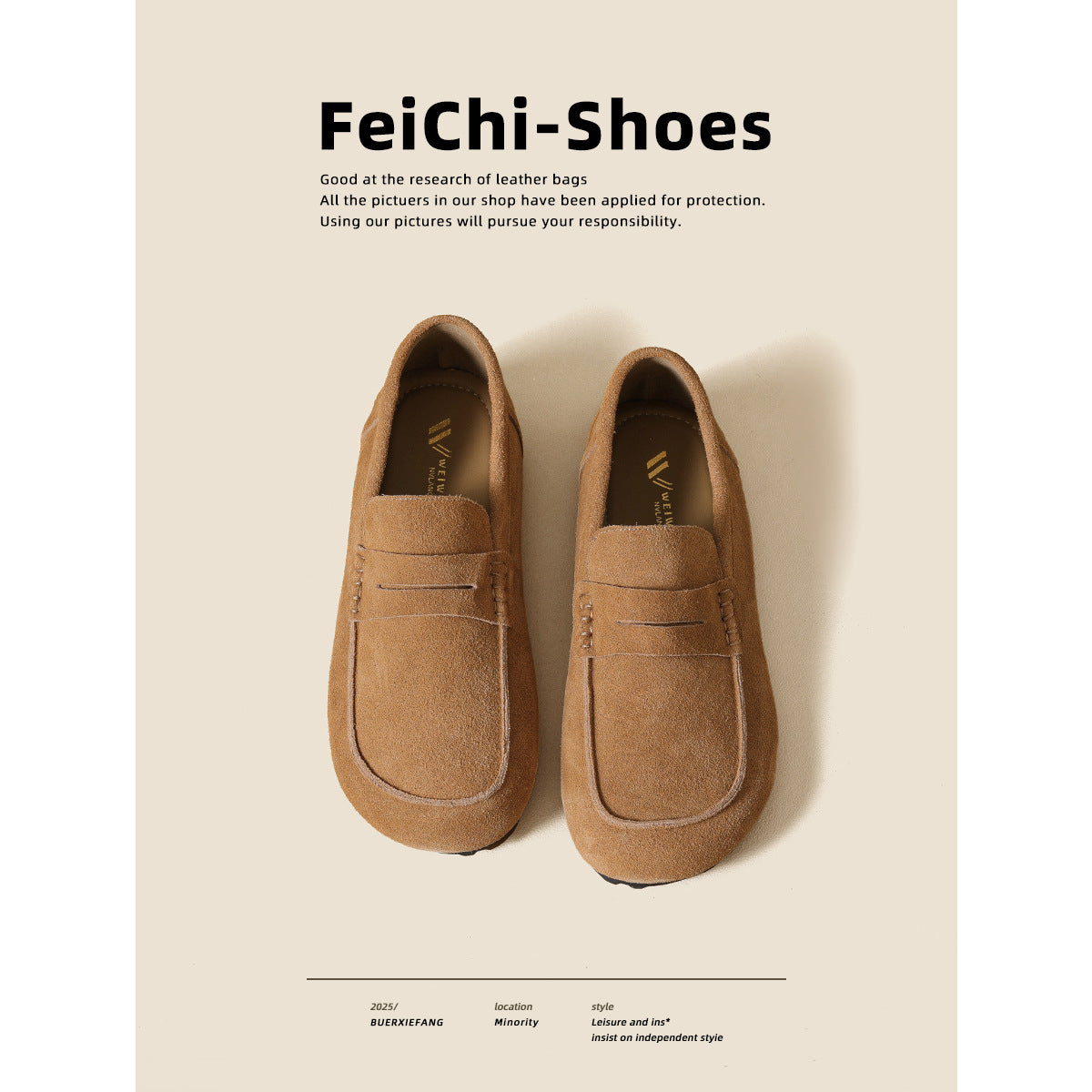 Women's Genuine Pumps Retro Slip-on Lofter Cowhide Women's Casual Shoes