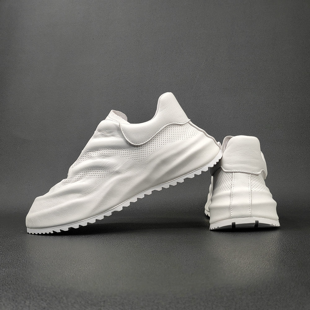 Men's Three-dimensional Embossed Light Luxury Dad Platform Height Increasing Trendy Versatile Casual Shoes