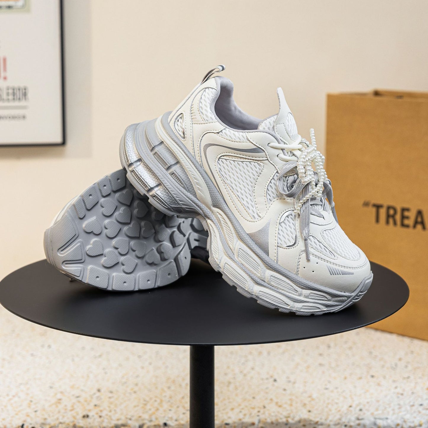Women's Dad Height Increasing Spring Korean Style Women's Sports Shoes