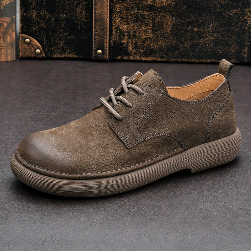 Men's Easy To Match British Style Bottom Leather Shoes