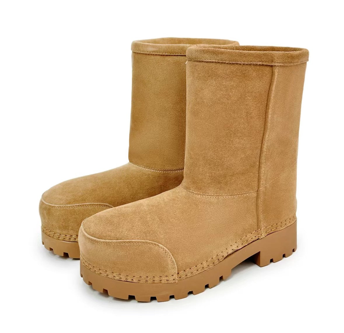 Big Toe Mickey Warm Slugged Bottom Thick Lamb Boots