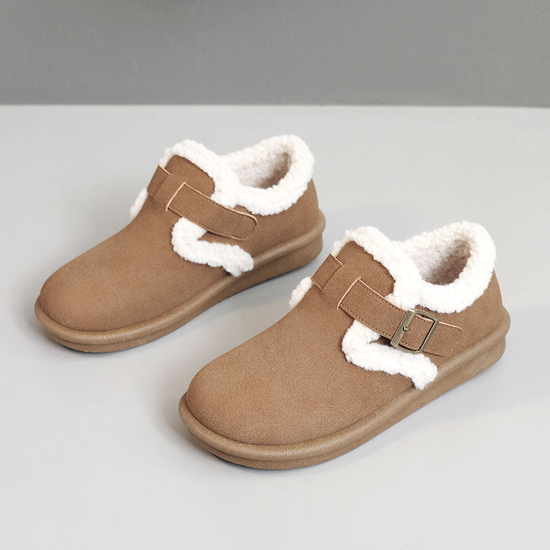 Women's Cotton Thick Bottom Warm Keeping Board Fleece-lined Sneakers