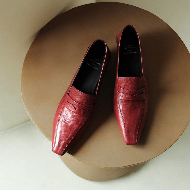 Women's Style Square Toe Vintage Temperament Commute Mary Women's Fashion Shoes