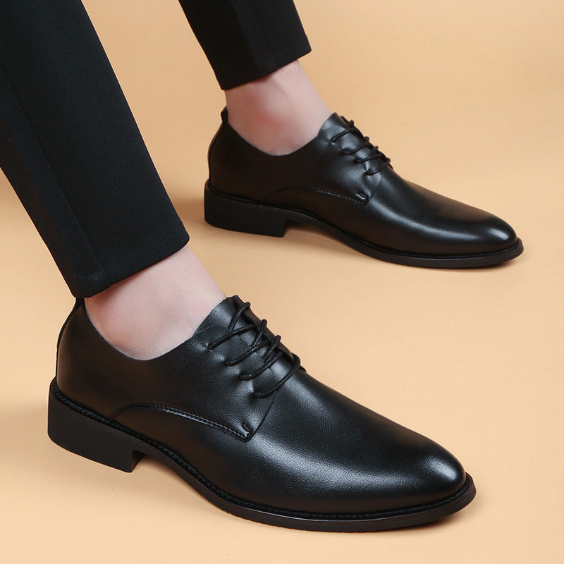 Men's Pointed Korean Style Soft Breathable Height Casual Shoes
